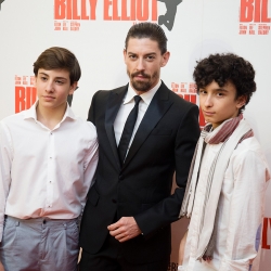 Diego Rey, Adrián Lastra y Pablo Bravo en la presentación del musical